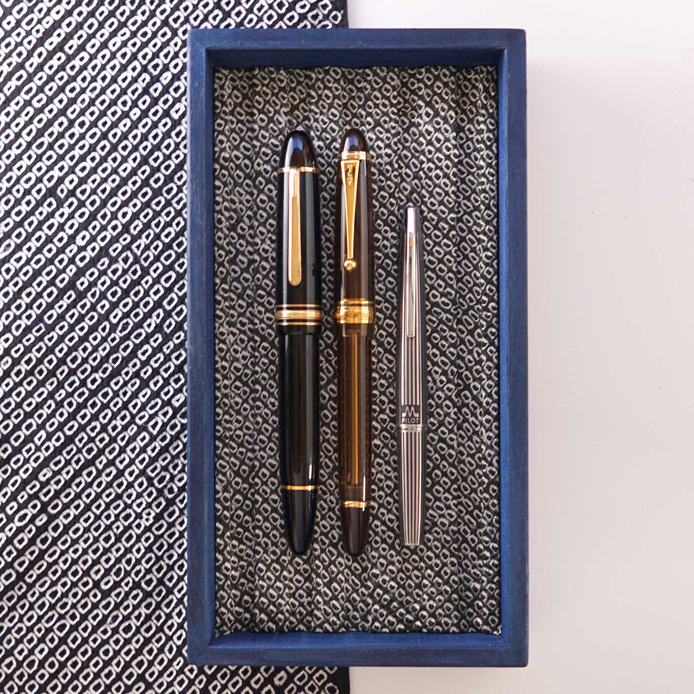 Kimono pen tray #05(shibori)