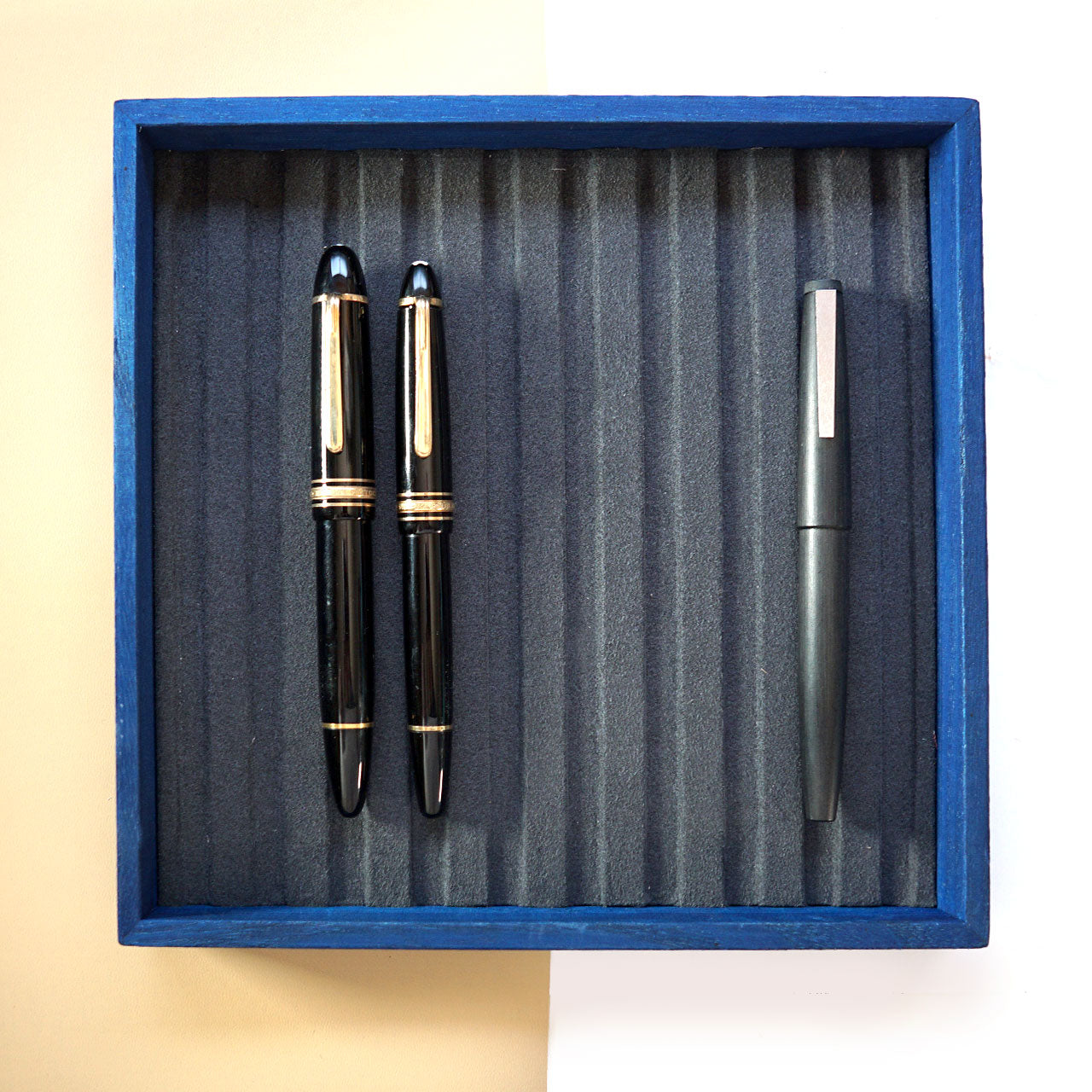 pen tray suede insole