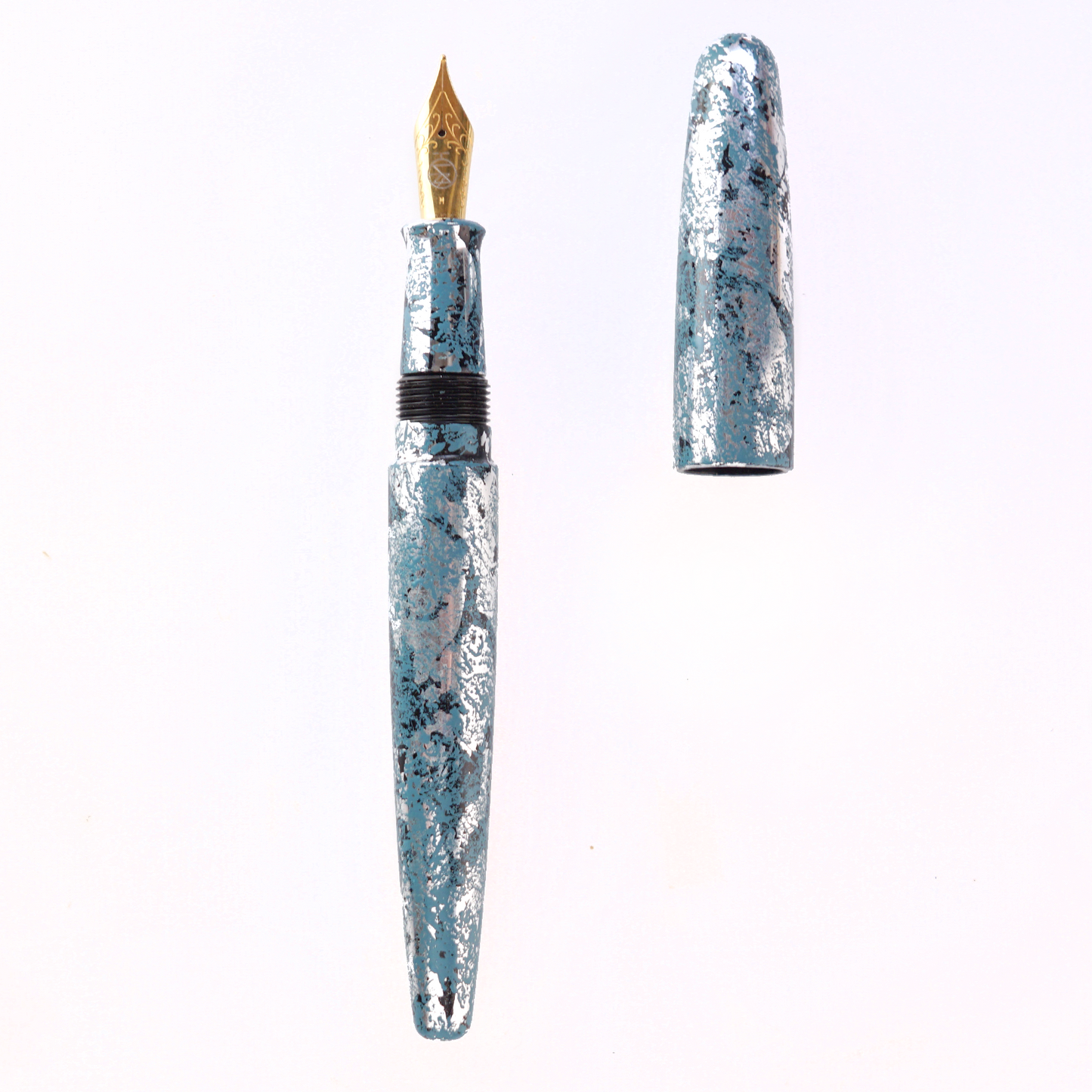 seY 箔散し Haku-chirashi fountain pen /Haku sky blue/ ka007