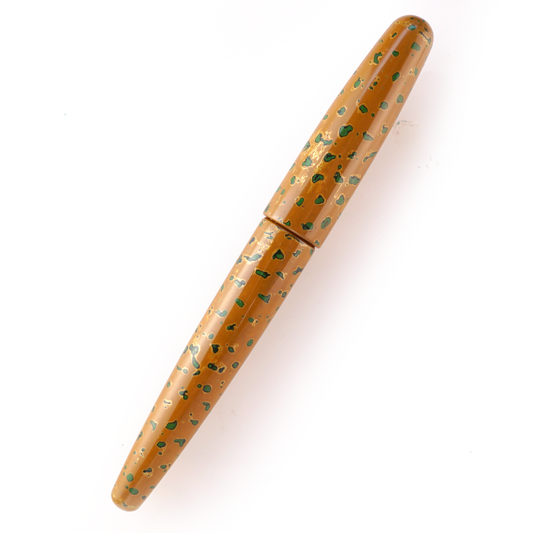 seY   津軽塗  tsugarunuri fountain pen  /Yellow and green / tsu001