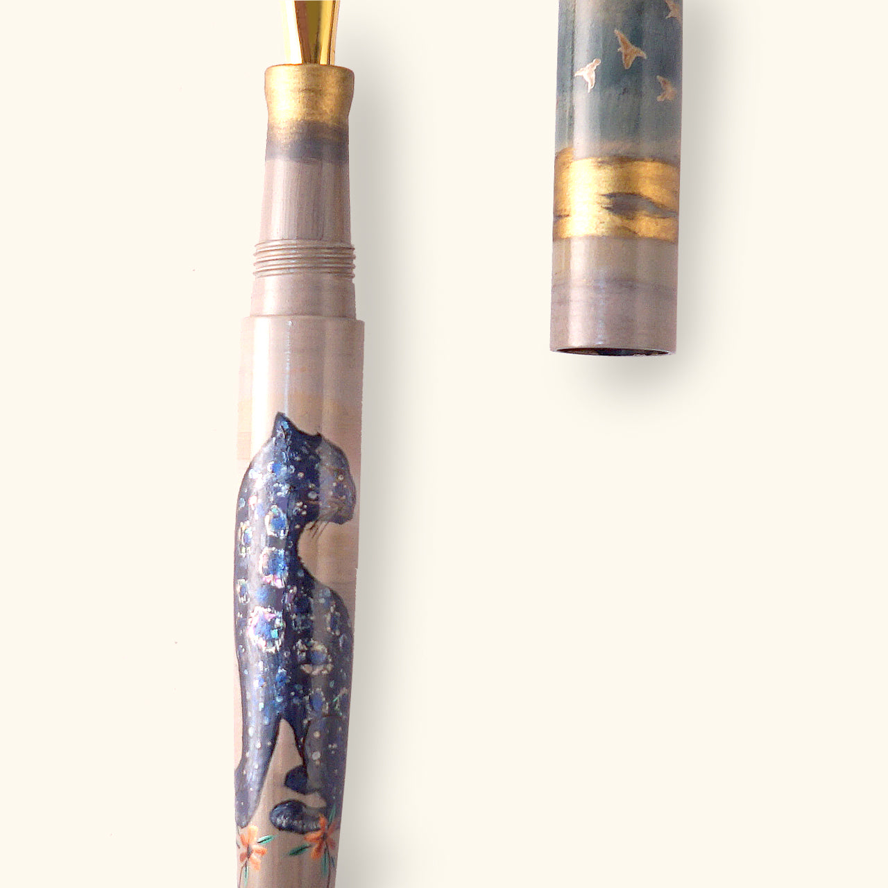 seY 蒔絵 makie fountain pen / Cheetah at dusk (M22)