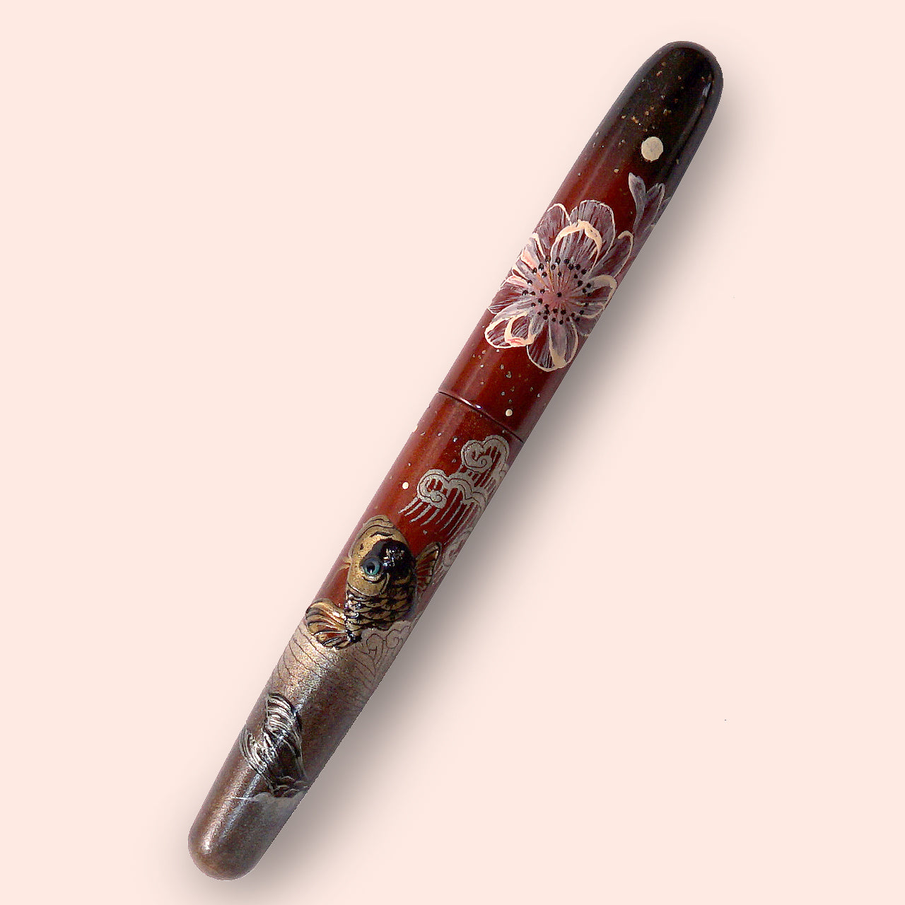seY 蒔絵 makie fountain pen / Koi dancing under cherry blossoms(M24)