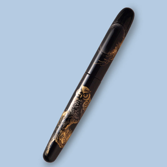 seY   沈金  chinkin fountain pen  / moonlit owl  (chi004)