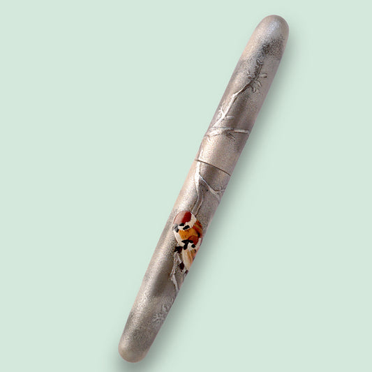 seY   蒔絵  makie fountain pen  /Winter sparrow (M018)