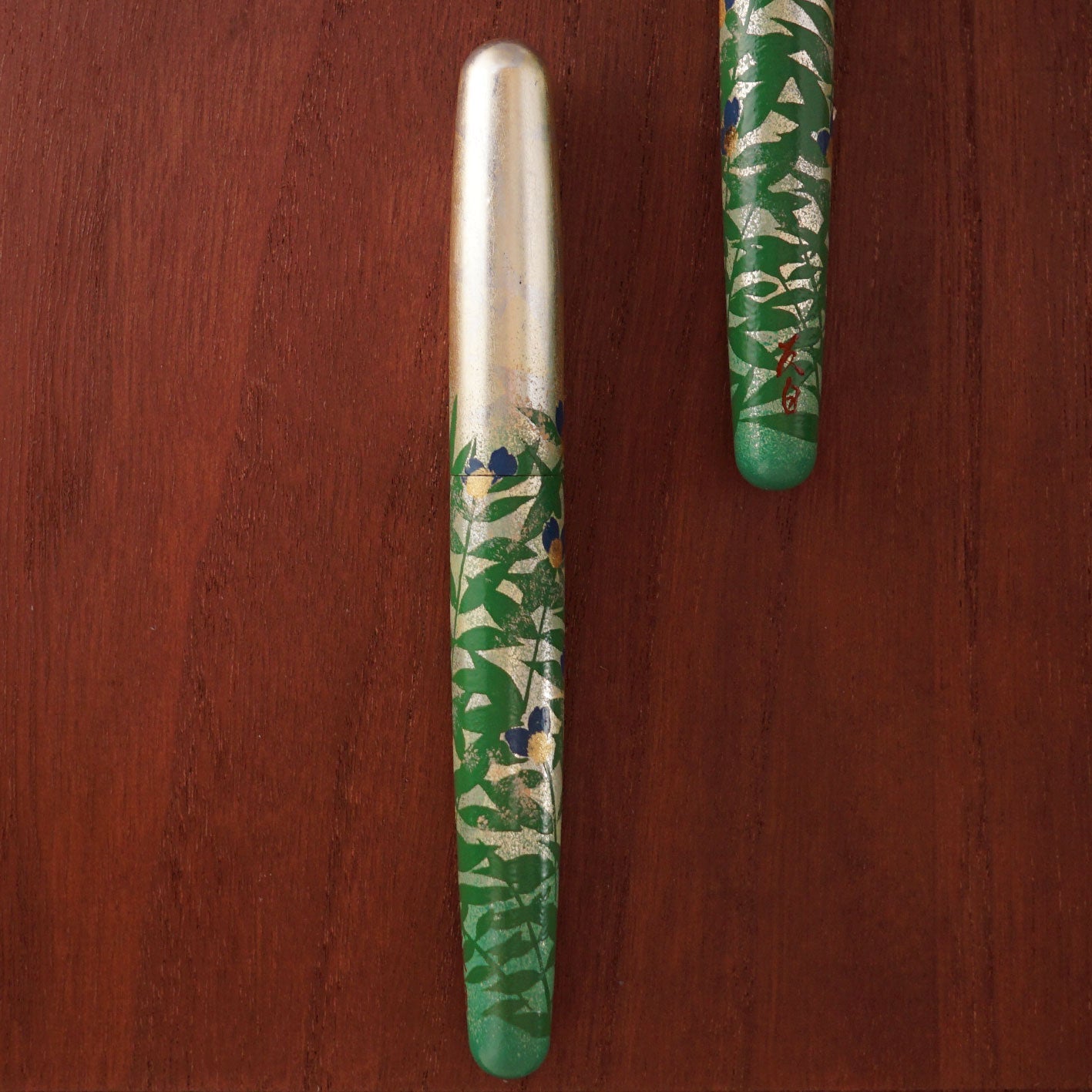 seY 蒔絵 Maki-e Fountain Pen / Tsuyukusa (Asiatic herb) (M09)