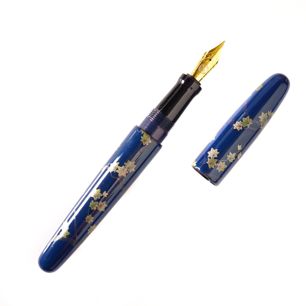 seY   蒔絵  makie fountain pen / Autumn leaves midnight (0M14)