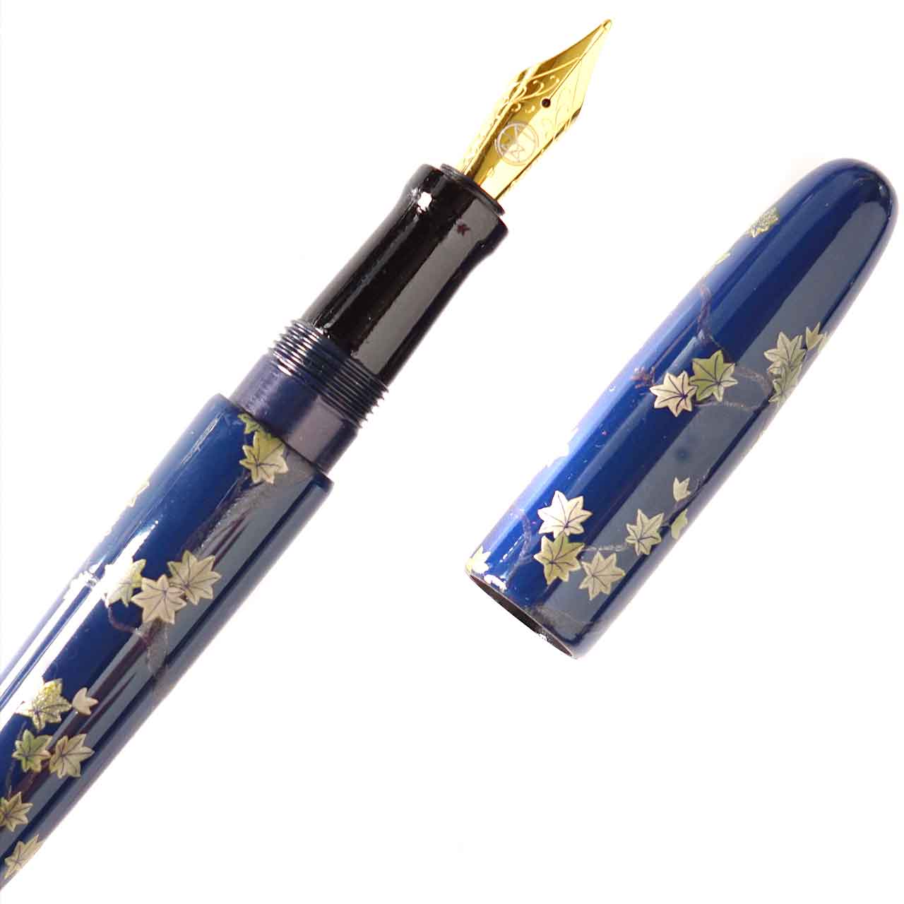 seY   蒔絵  makie fountain pen / Autumn leaves midnight (0M14)