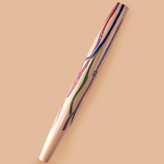 seY   蒔絵  makie fountain pen  / 　Kimono obi-jime stripe (M21)